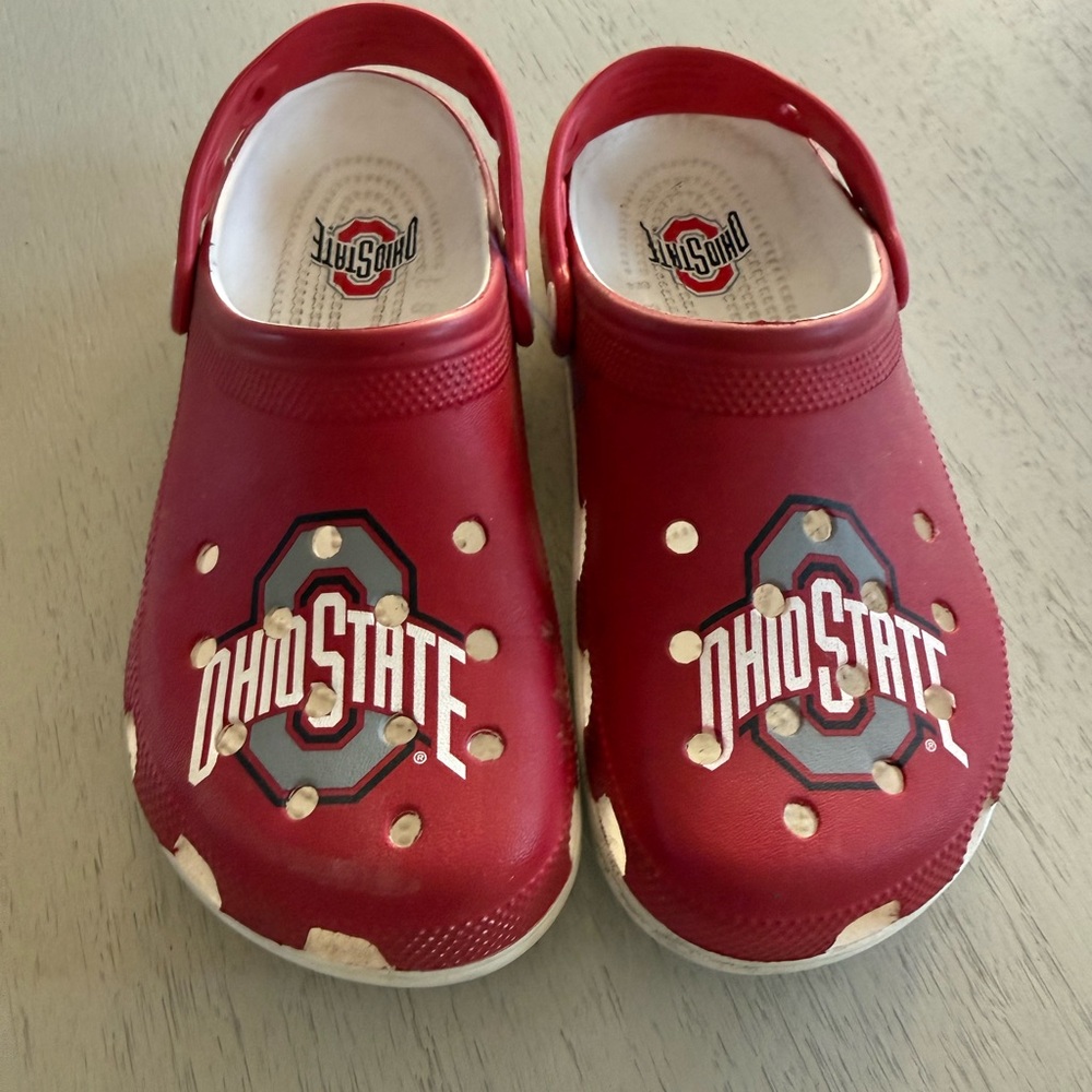 CROCS Red Ohio State